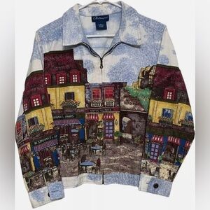 Vintage Artscapes Cotton Painted Light Jacket Women's
